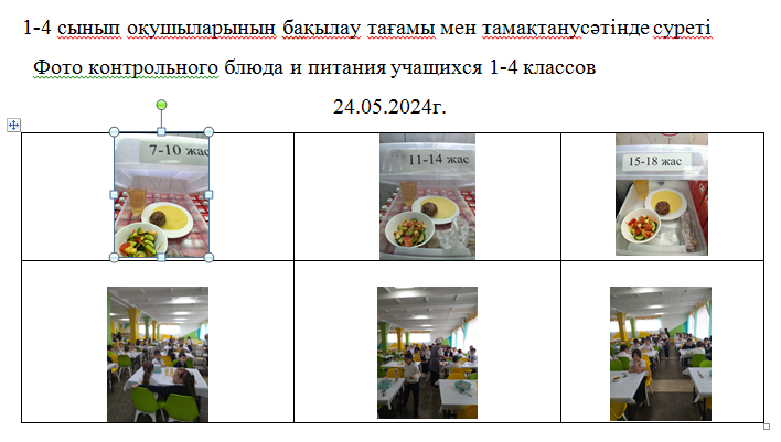 Күнделікті тегін мәзір 24.05.2024 ж./// Ежедневное  бесплатное  меню  24.05.2024г