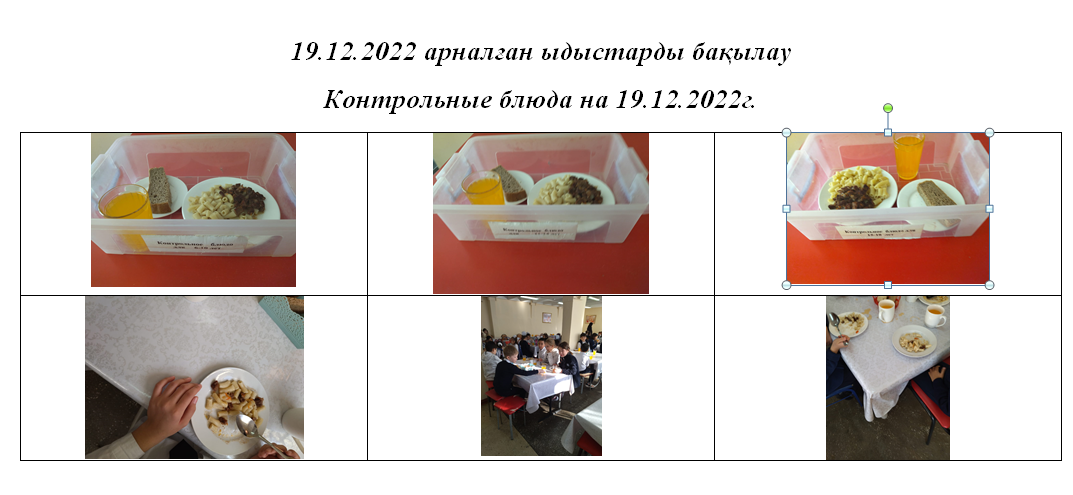 19.12.2022 жылға арналған ақылы және тегін мәзір./// Платное и бесплатное меню на 19.12.2022год