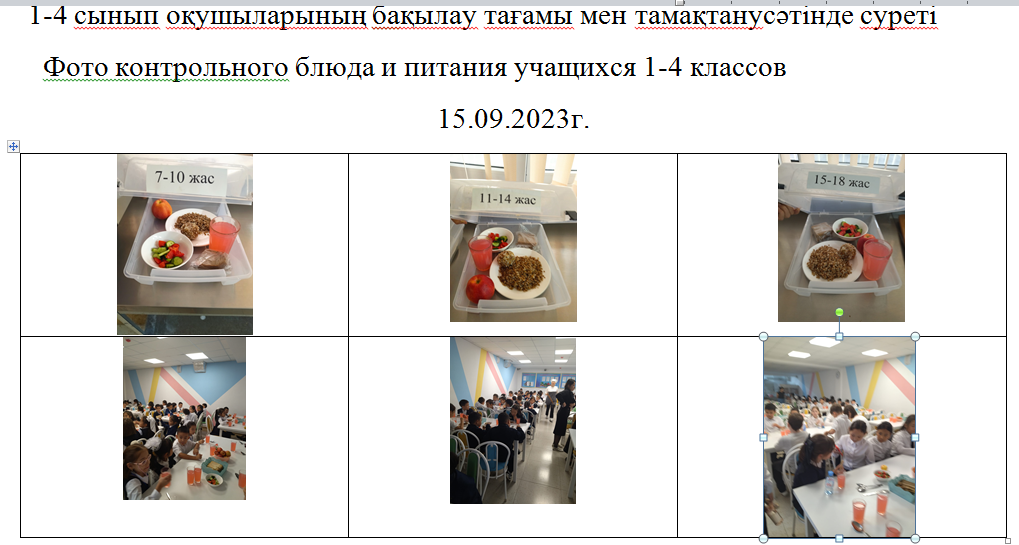 Тегін және ақылы мәзір 15.09.2023 ж./// Бесплатное и платное меню 15.09.2023г.