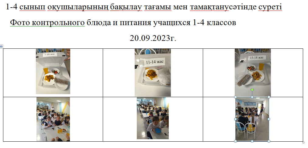 Тегін және ақылы мәзір 20.09.2023./// Бесплатное и платное меню 20.09.2023г.