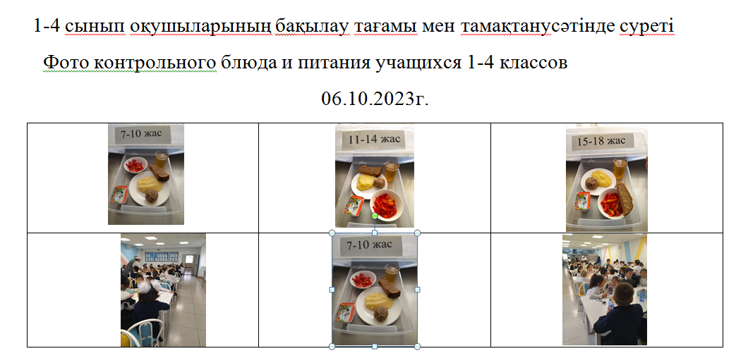 Тегін және ақылы мәзір 06.10.2023 ж./// Бесплатное и платное меню 06.10.2023г