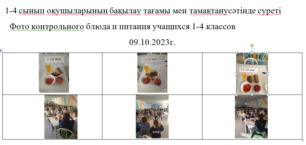 Тегін және ақылы мәзір 09.10.2023 ж./// Бесплатное и платное меню 09.10.2023г.