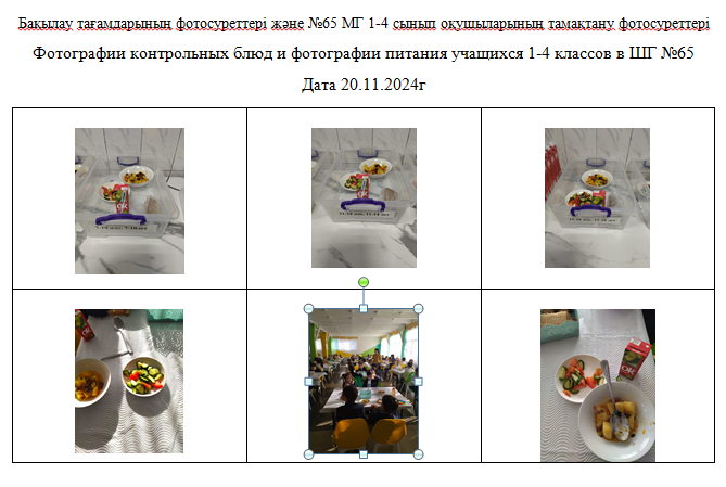 Күнделікті тегін мәзір 1-4 сыныптар үшін, 5-11 сыныптар үшін ХӘОТ санатынан. 20.11.2024 ж./// Ежедневное бесплатное меню для 1-4кл., для 5-11кл. СУСН