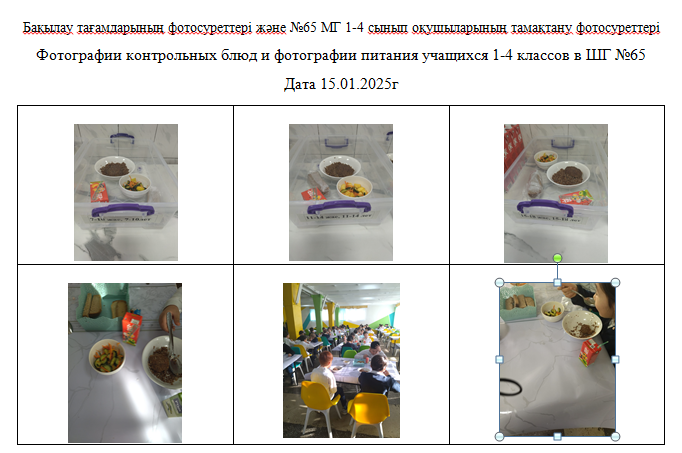 1-4 сыныптарға арналған тегін күнделікті мәзір, ХӘОТ   санатындағы 5-11 сыныптар үшін. 15.01.2025 ж.///Бесплатное ежедневное меню для 1-4кл., для 5-11