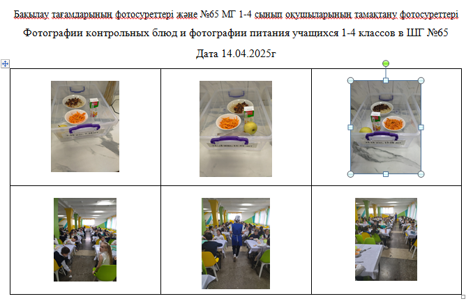 Күнделікті тегін мәзір 1-4 сыныптар үшін, 5-11 сыныптар үшін ХӘОТ  санатынан. 14.04.2025 ж./// Ежедневное  бесплатное меню для 1-4кл., для 5-11кл.  из категории СУСН.