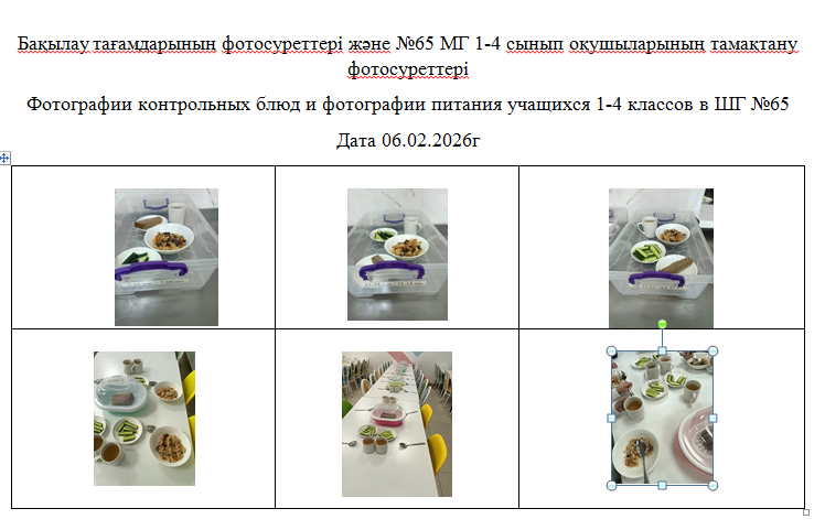 1-4 сыныптарға арналған күнделікті тегін мәзір, 06.02.2026 ж. ХӘОТ  санатындағы 5-11 сыныптар үшін./// Ежедневное  бесплатное  меню для 1-4 классов,